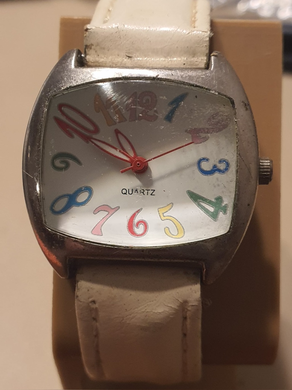 🦋10/$20🦋 Silver/Rainbow Colors Leather Women's Watch